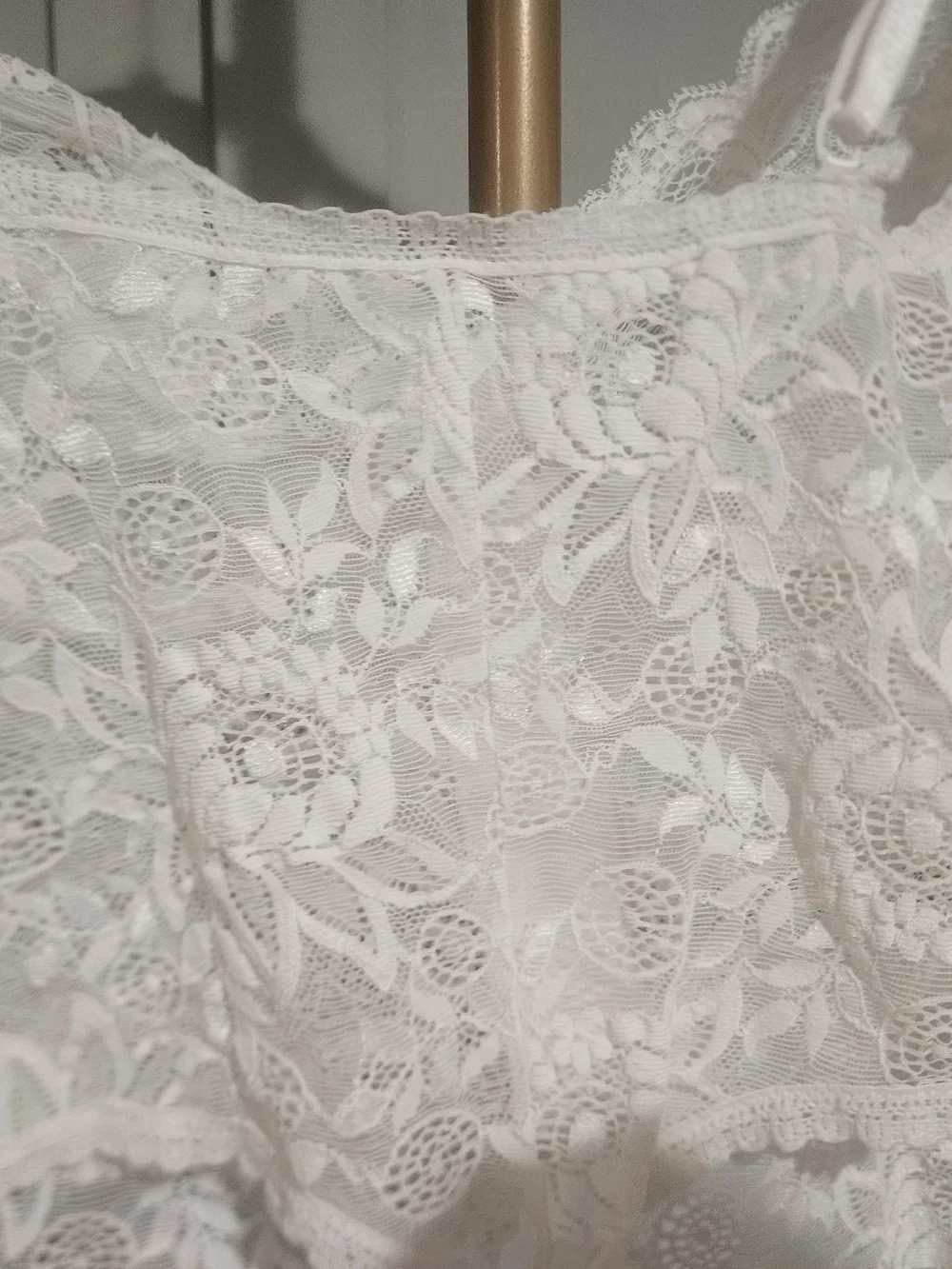 Vintage Victoria’s Secret Lace Teddy Bodysuit White Bridal Lingerie USA. Large
